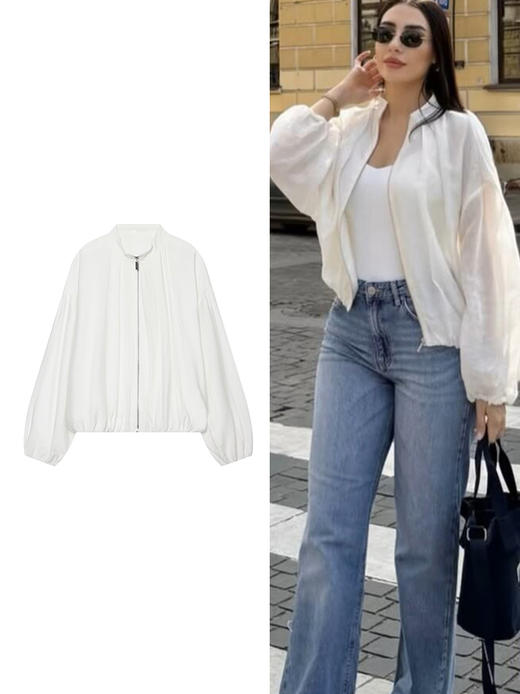 Women'S Fashion Bomber Jacket - TFMLN Новая женская стильная куртка-бомбер с