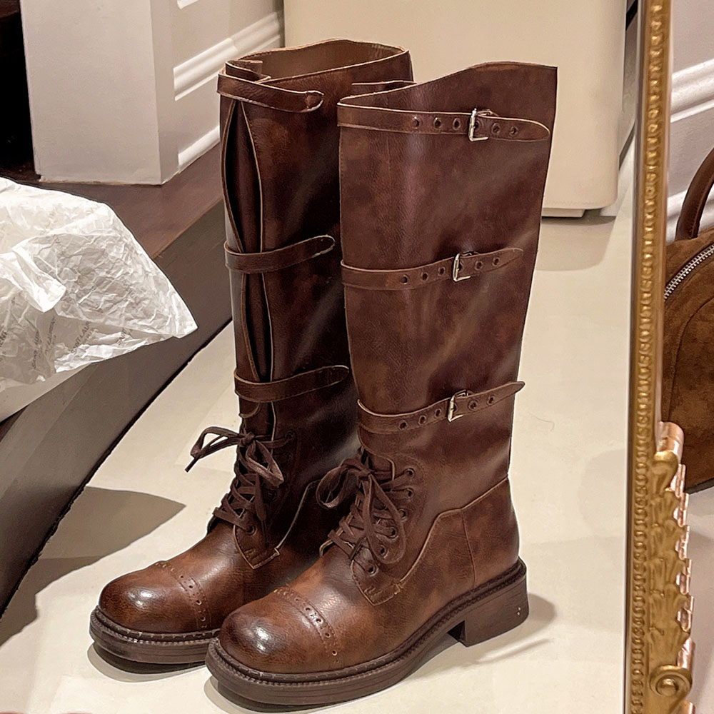 Women'S Fashion Knee High Boots - Женские сапоги до колена, винтажные женские