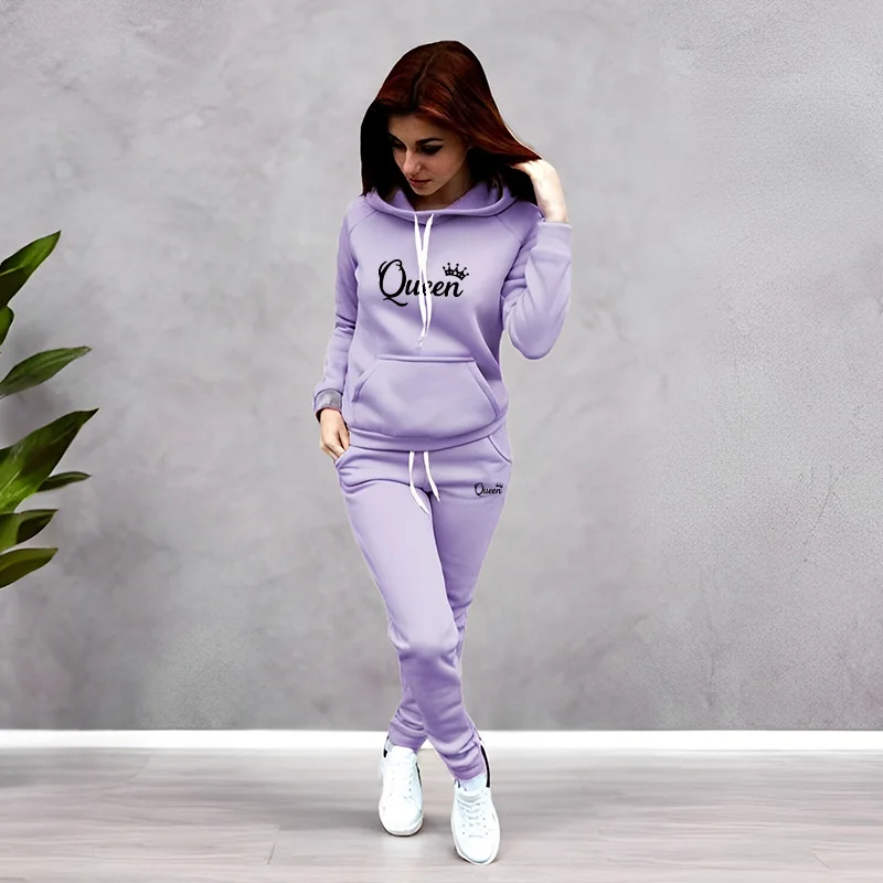 Women Fashion Outfits - Женский спортивный костюм с принтом 