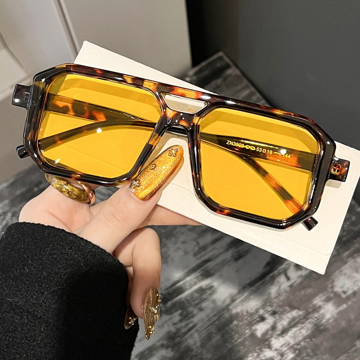 Women'S Fashion Eyeglasses - Новые ретро-солнцезащитные очки с двойной квадратной