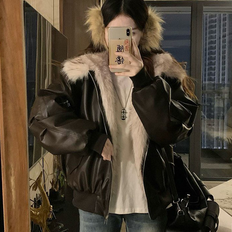 Зимняя теплая флисовая куртка  – обзор и цена Women'S Fashion Bomber Jacket