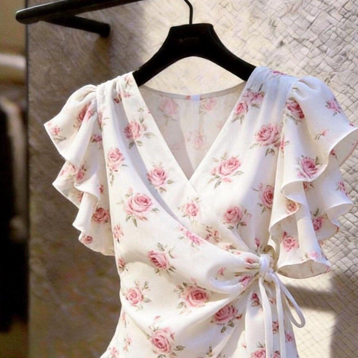 Женская блузка с V-образным вы – обзор и цена Wrap Blouse Chiffon