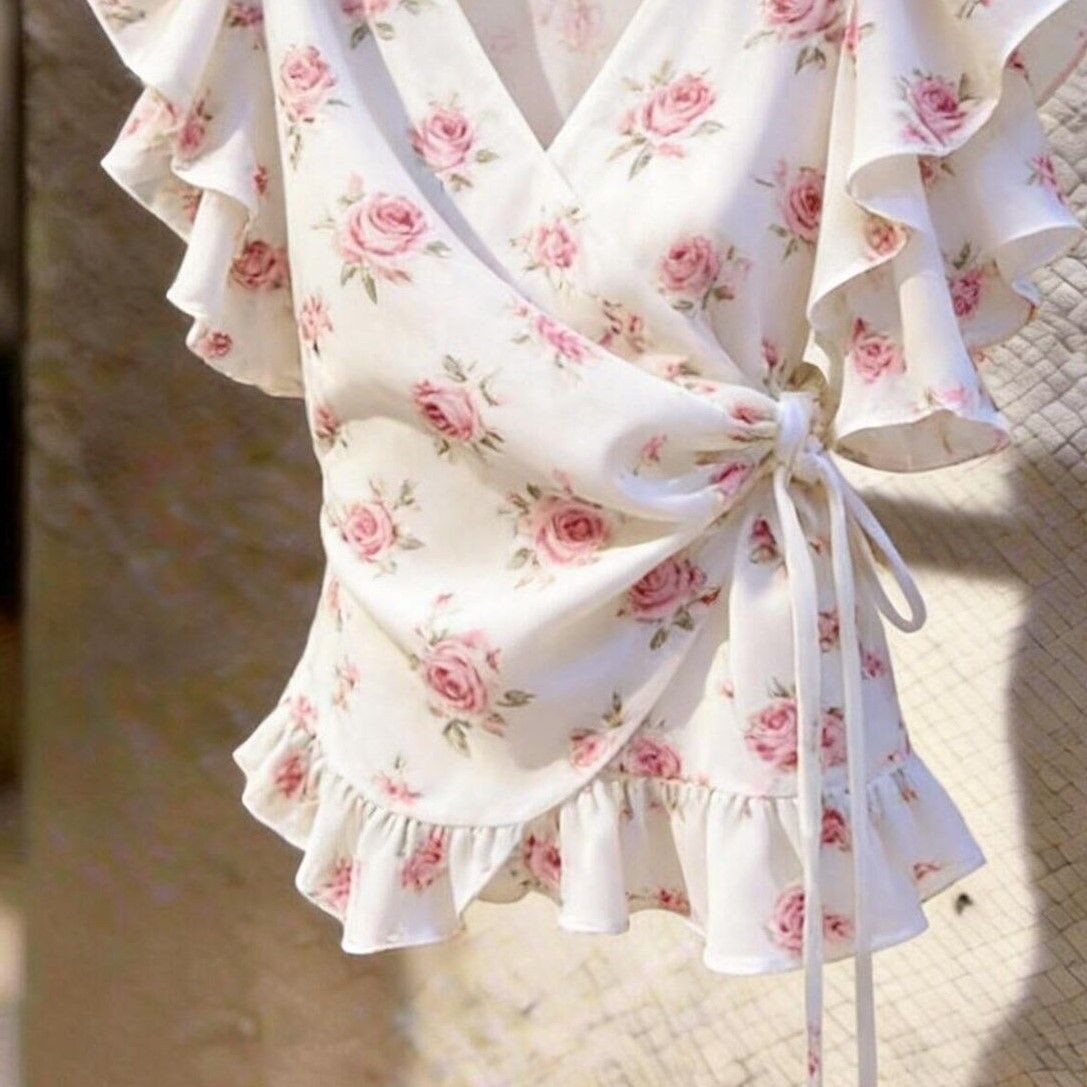 Женская блузка с V-образным вы – обзор и цена Wrap Blouse Chiffon