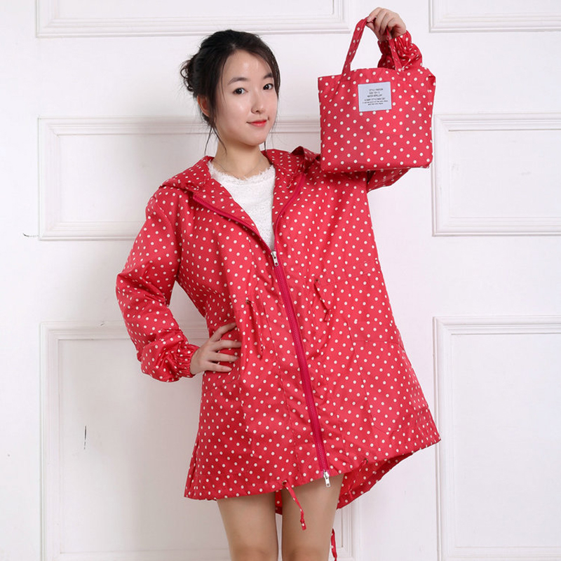 Модный женский плащ в горошек  – обзор и цена Women'S Fashion Rain Jacket