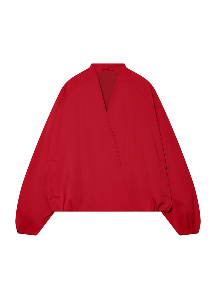 Модная красная короткая куртка – обзор и цена Women'S Fashion Bomber Jacket