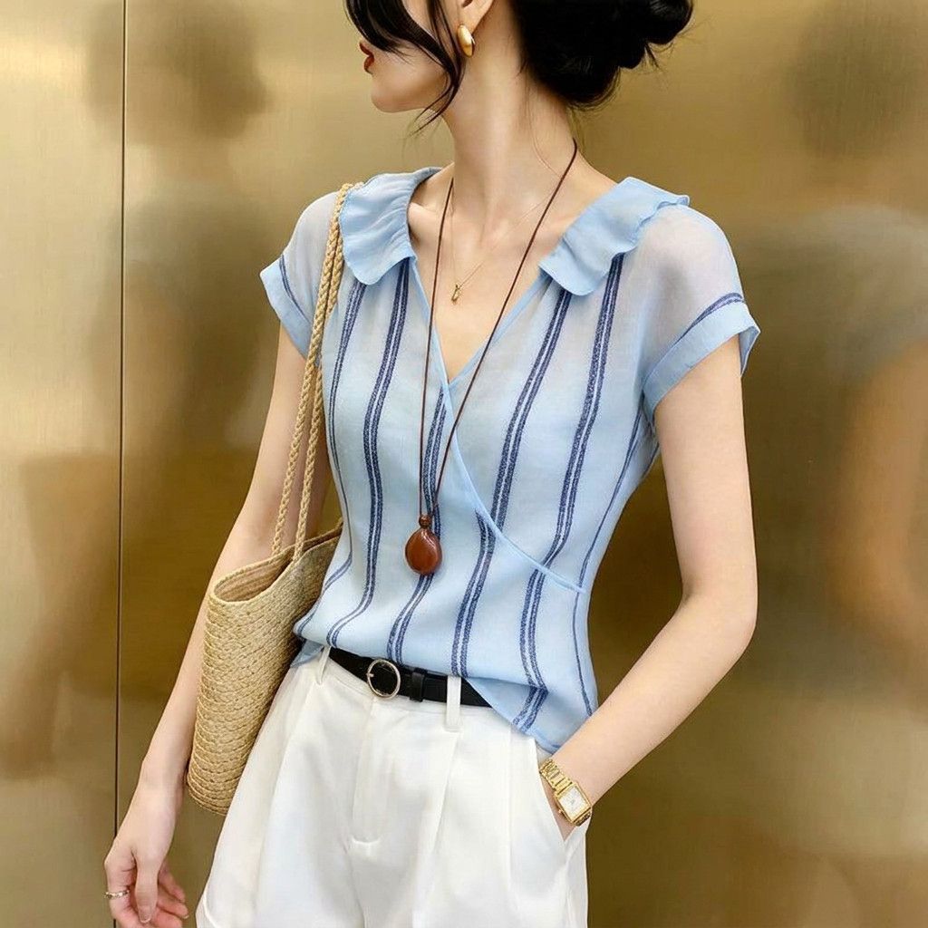 Элегантная женская блузка в фр – обзор и цена Wrap Blouse Chiffon
