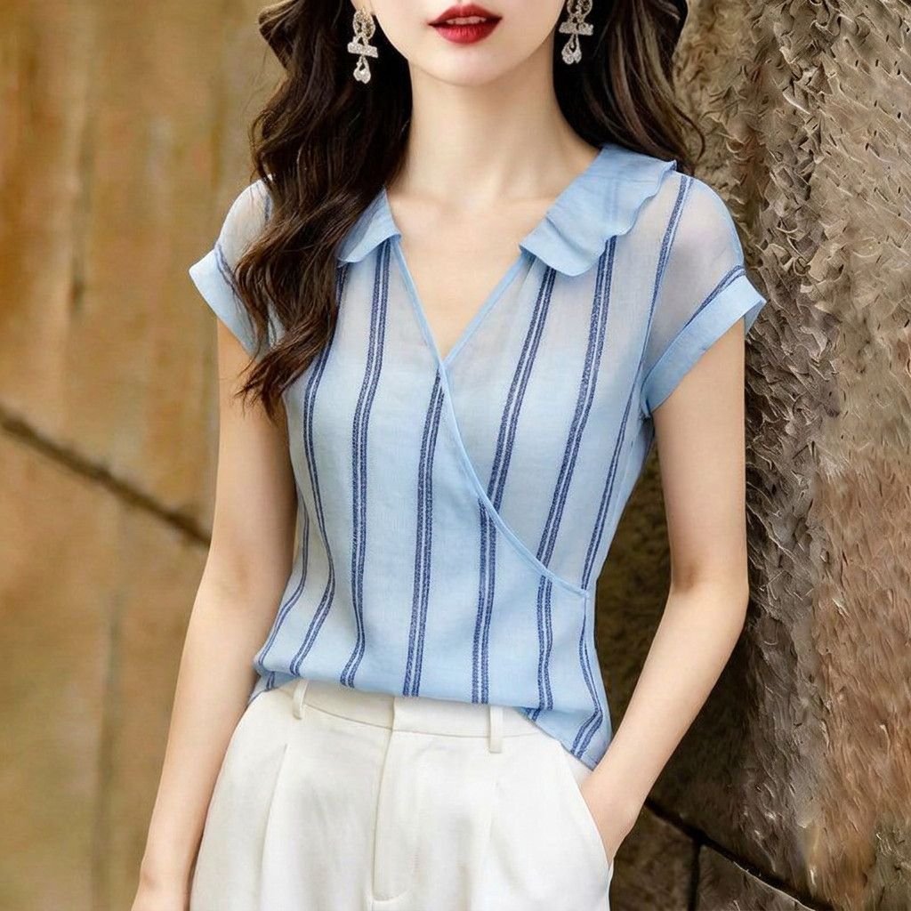 Элегантная женская блузка в фр – обзор и цена Wrap Blouse Chiffon