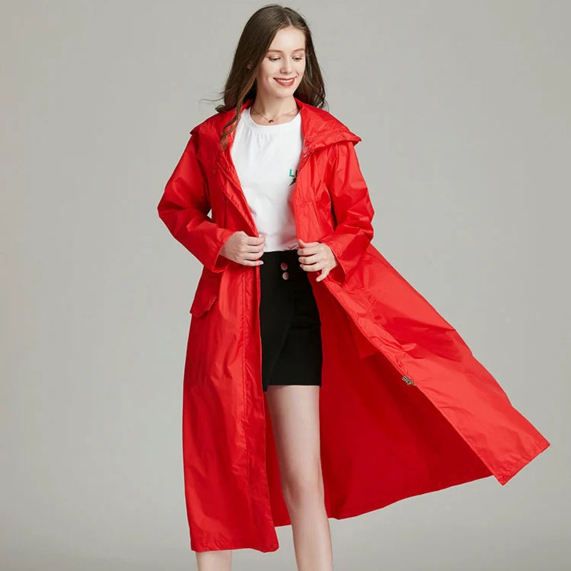 Женский легкий красный, черный – обзор и цена Women'S Fashion Rain Jacket