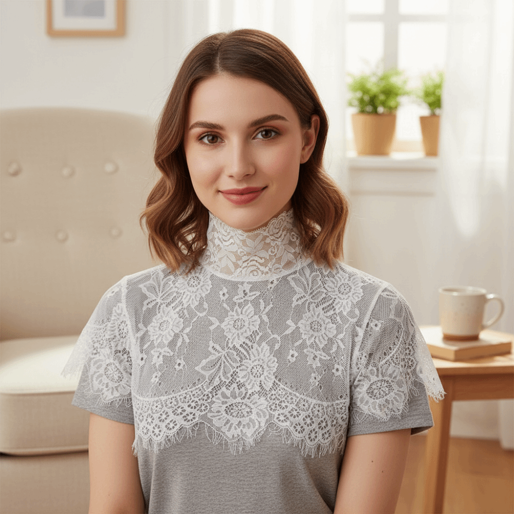 Съемный воротник-шарф, элегант – обзор и цена Wrap Blouse Chiffon