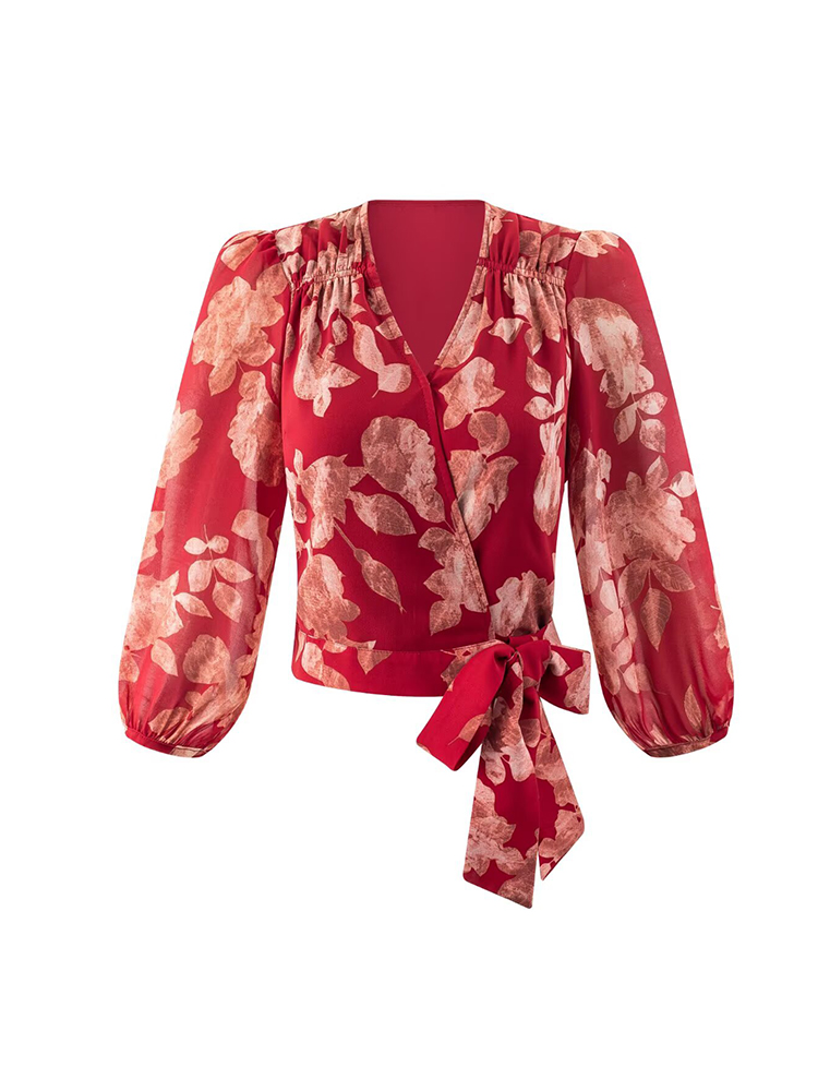 Женские бандажные блузки с v-о – обзор и цена Wrap Blouse Chiffon