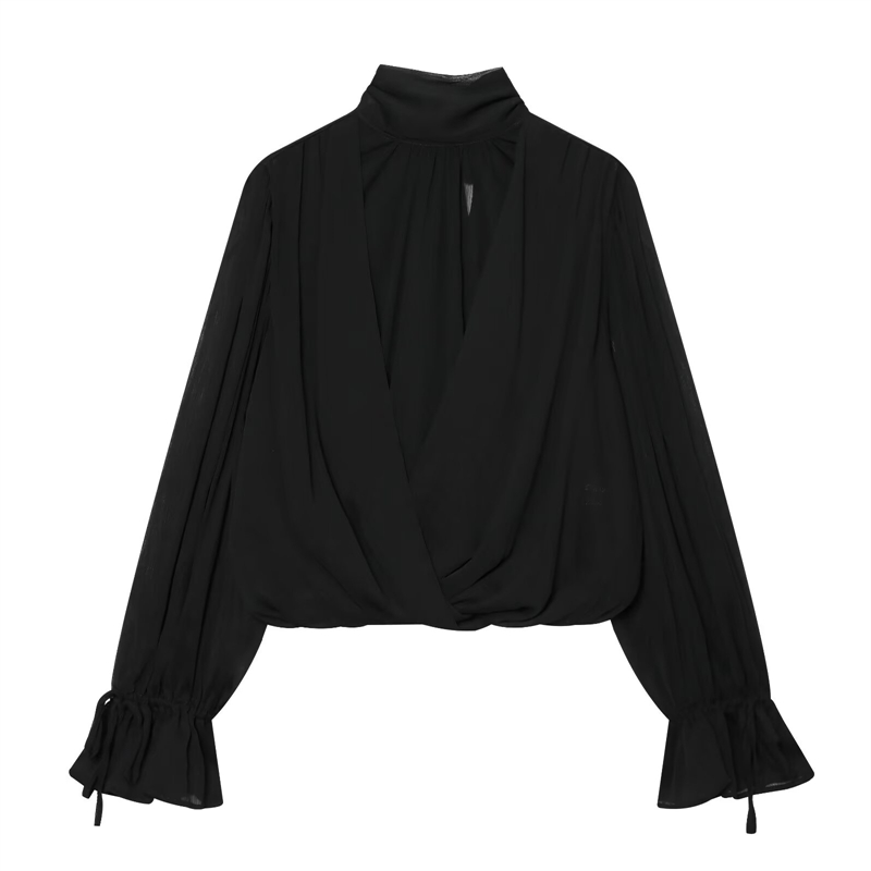 Женская короткая шифоновая блу – обзор и цена Wrap Blouse Chiffon