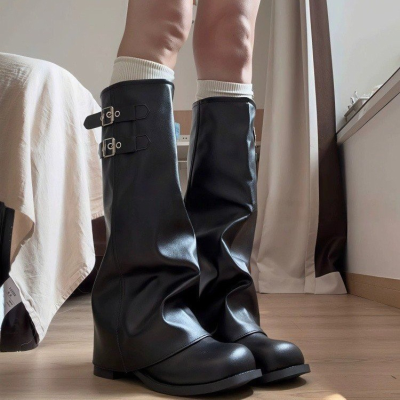 Женские ретро-ботинки в корейс – обзор и цена Women'S Fashion Knee High Boots