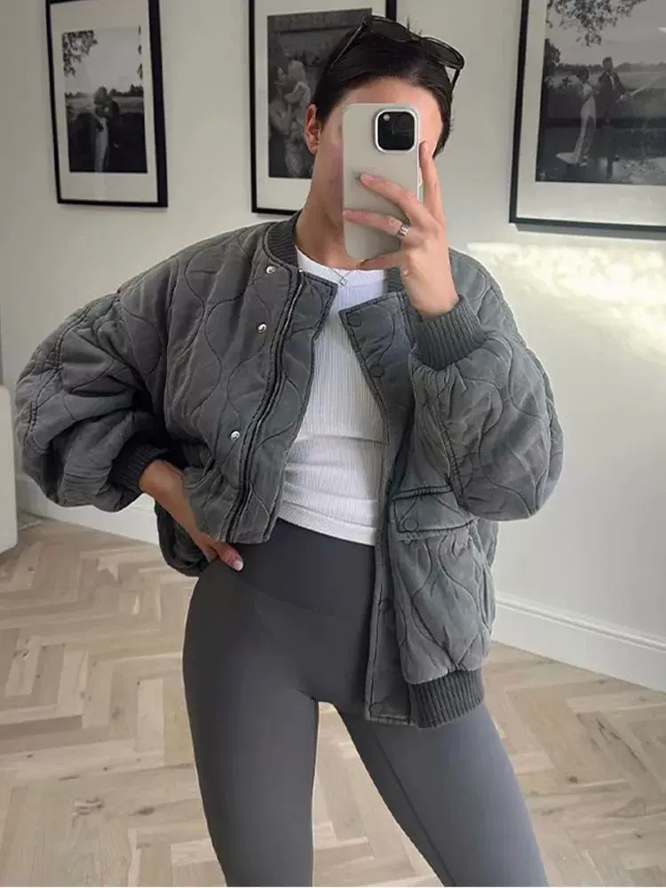ETJ 2025 женская новая модная  – обзор и цена Women'S Fashion Bomber Jacket