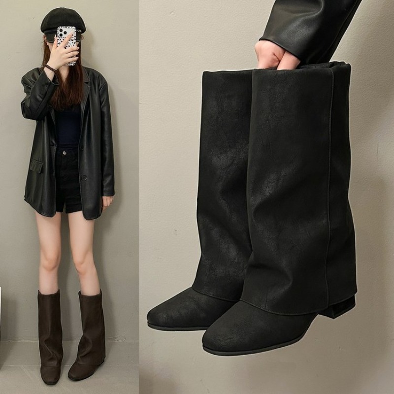 Новые модные винтажные ботинки – обзор и цена Women'S Fashion Knee High Boots