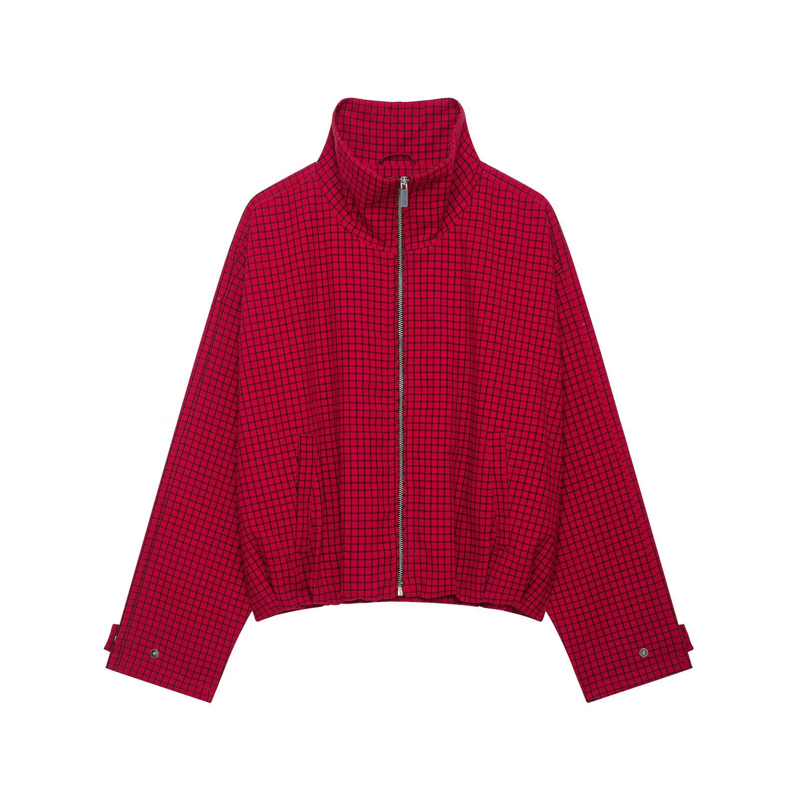 Осенняя модная клетчатая куртк – обзор и цена Women'S Fashion Bomber Jacket